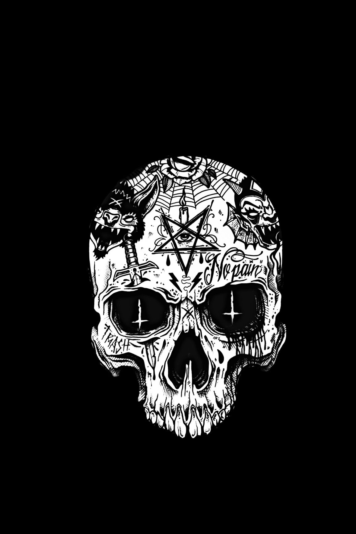 devil skull wallpaper