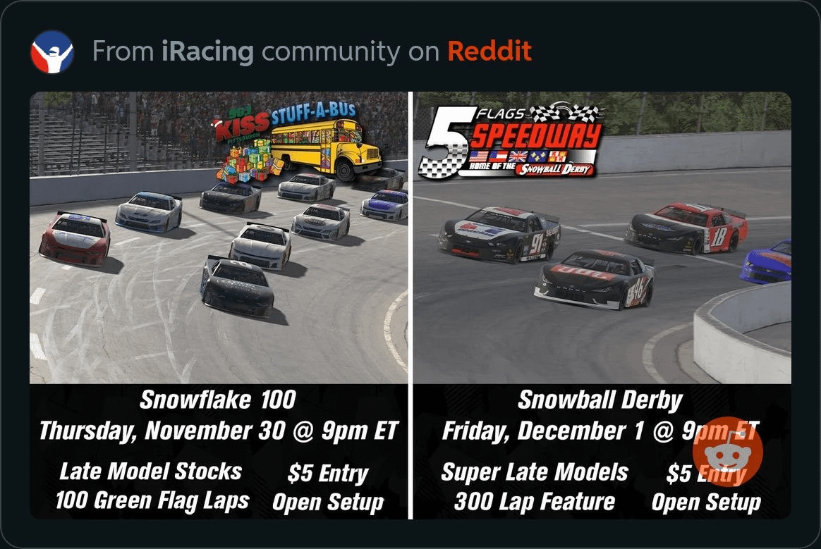 reddit iracing