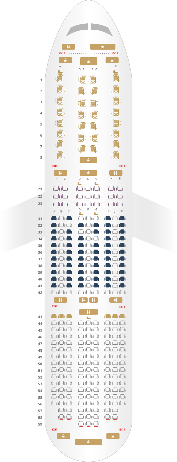 boeing 787-9 dreamliner seat map