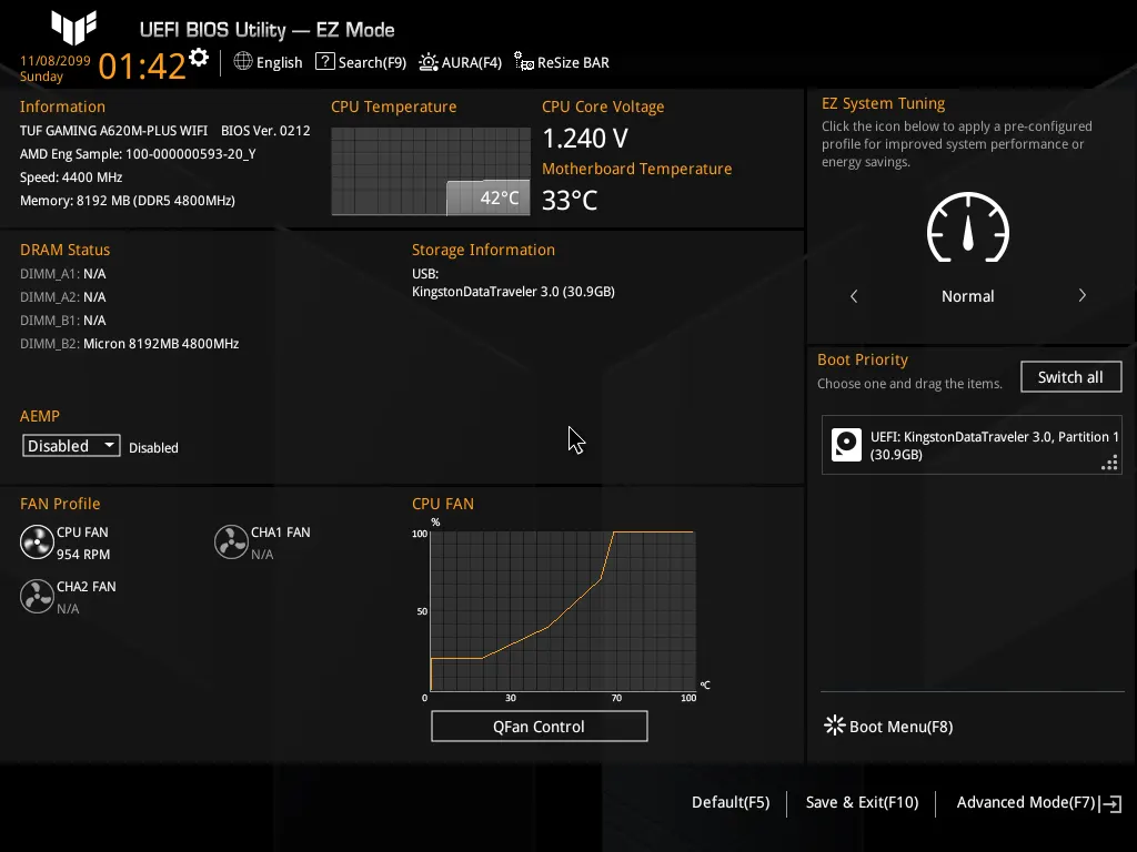 asus bios key