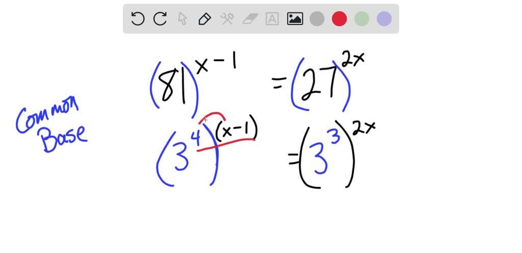 solve 81x 27x 2