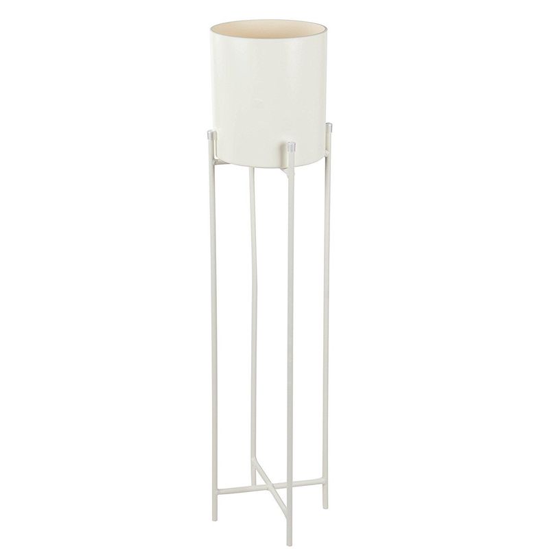 tall white plant stand