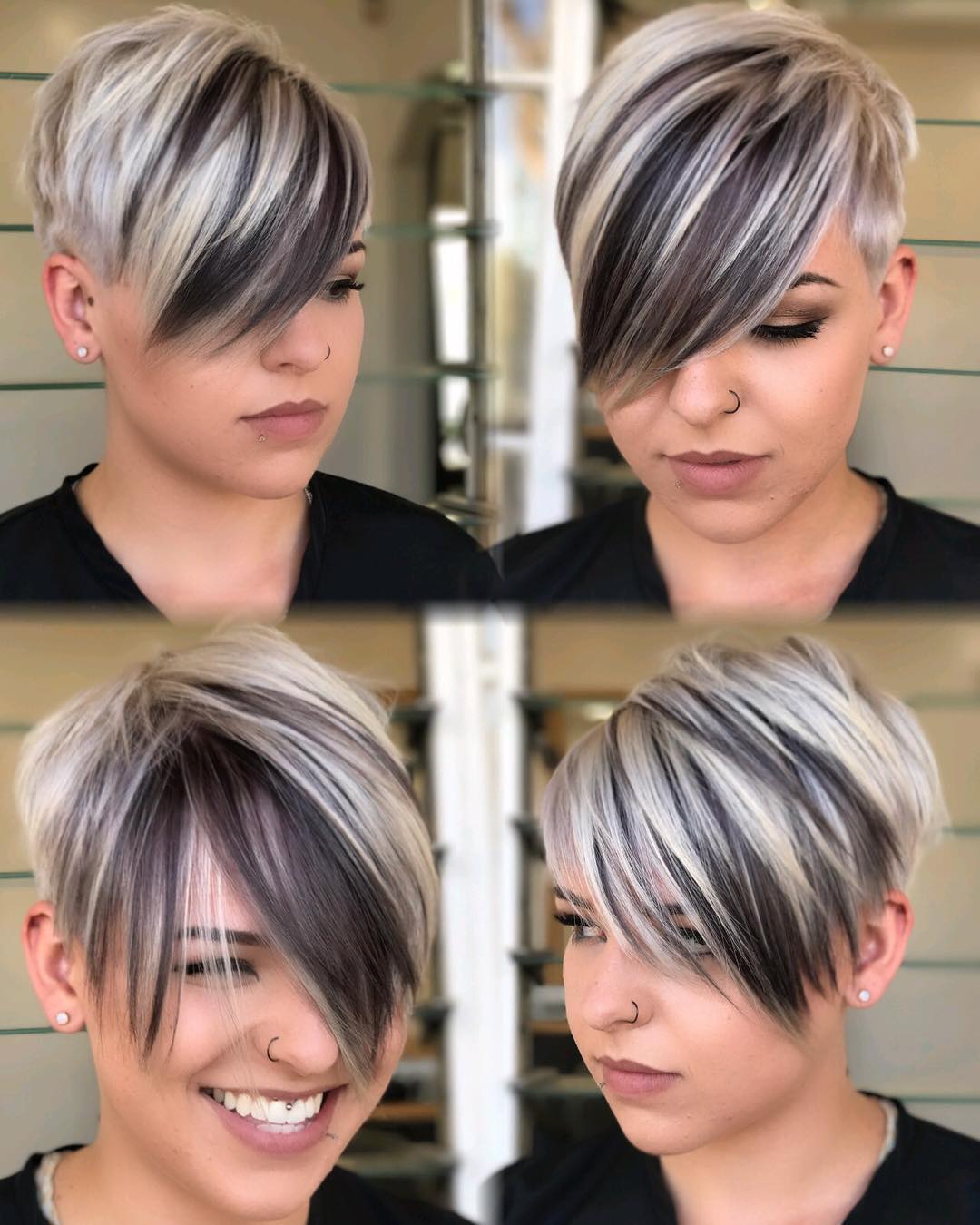 short hairstyles for round faces thick hair