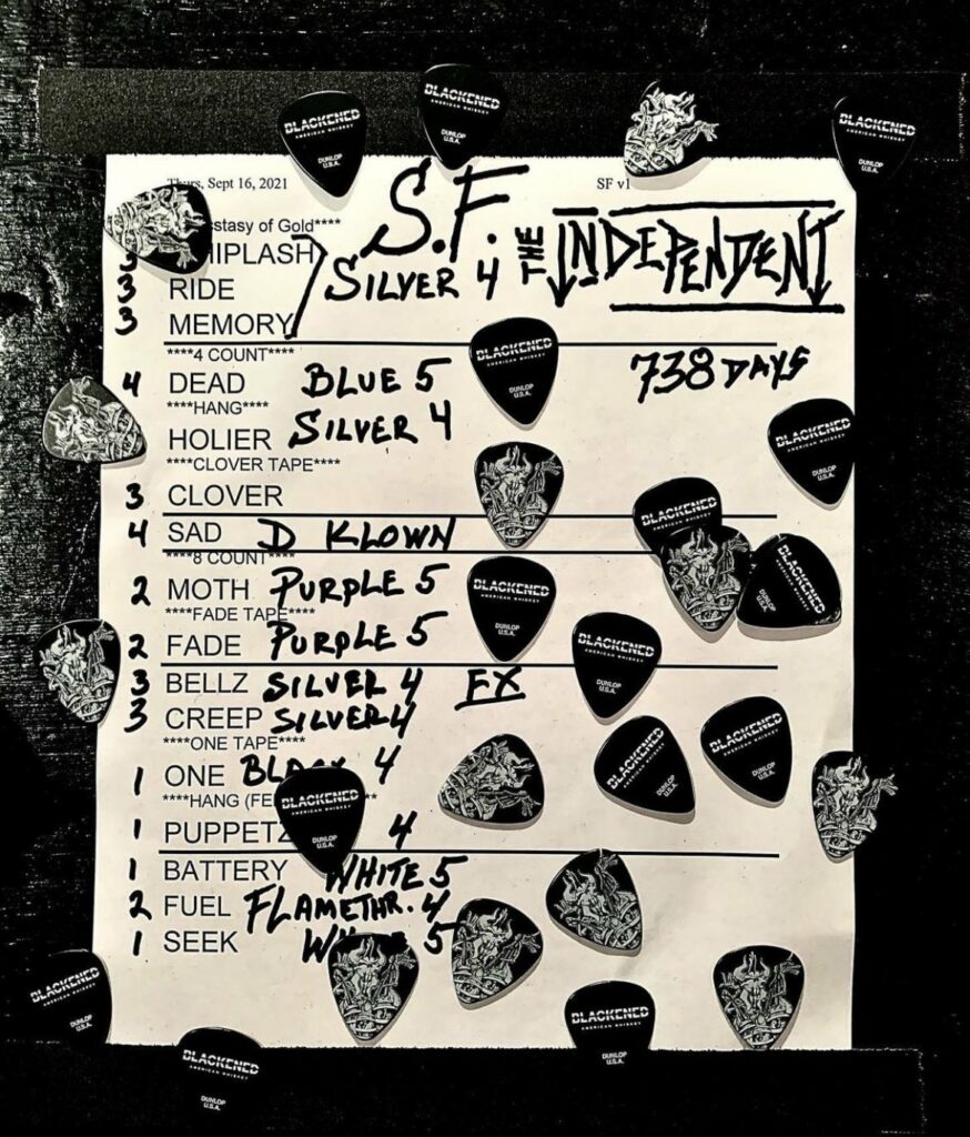 metallica concert list