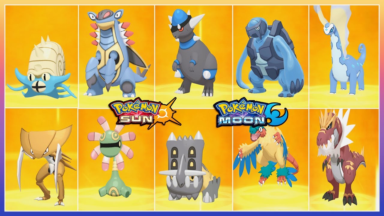 pokemon sun and moon fossils