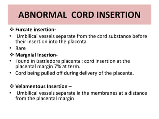 umbilical cord abnormalities ppt