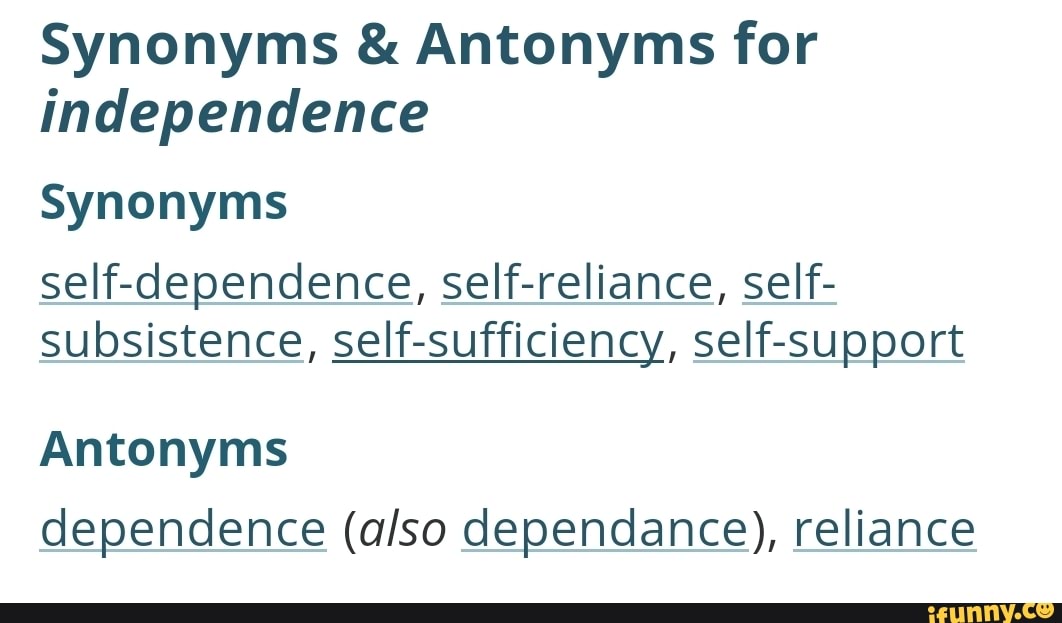 synonyms of dependence