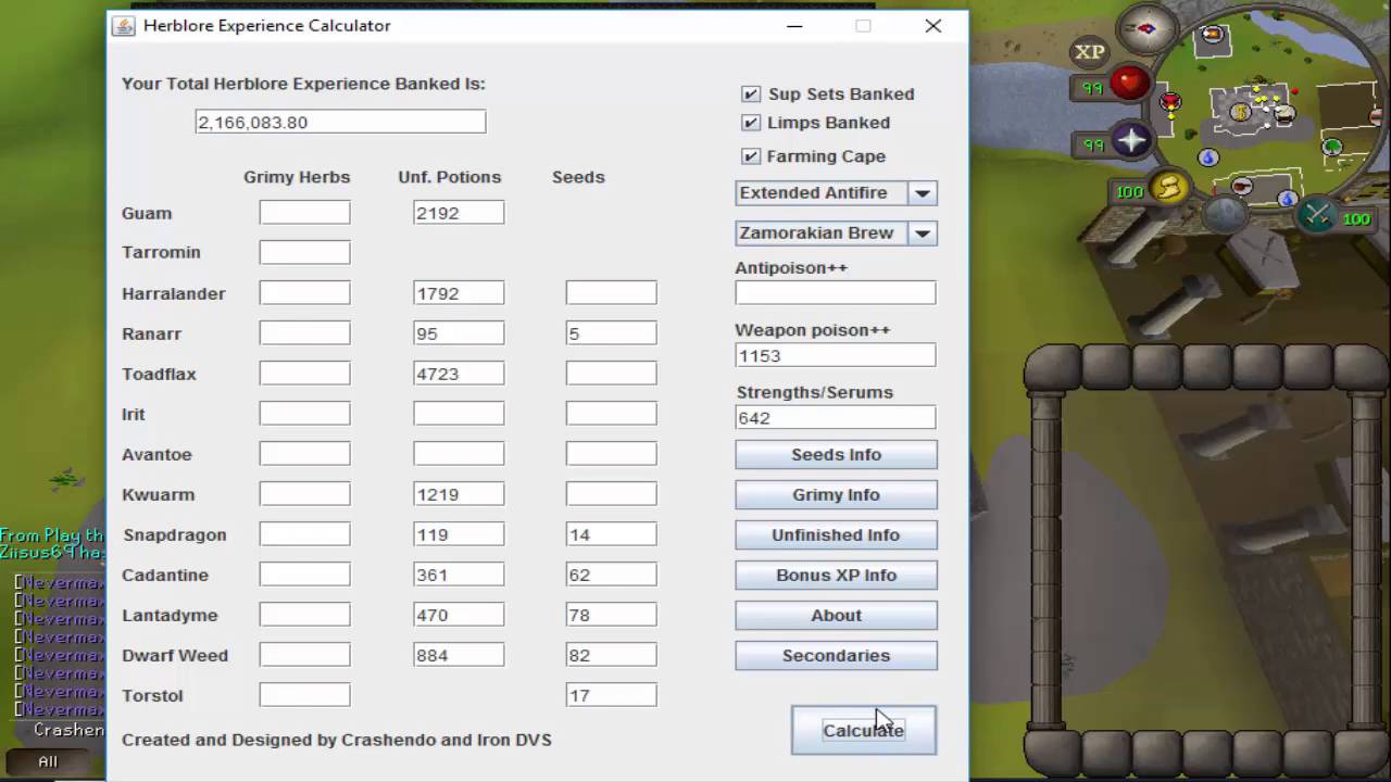 herblore calculator