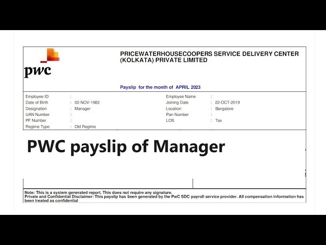 manager salary pwc