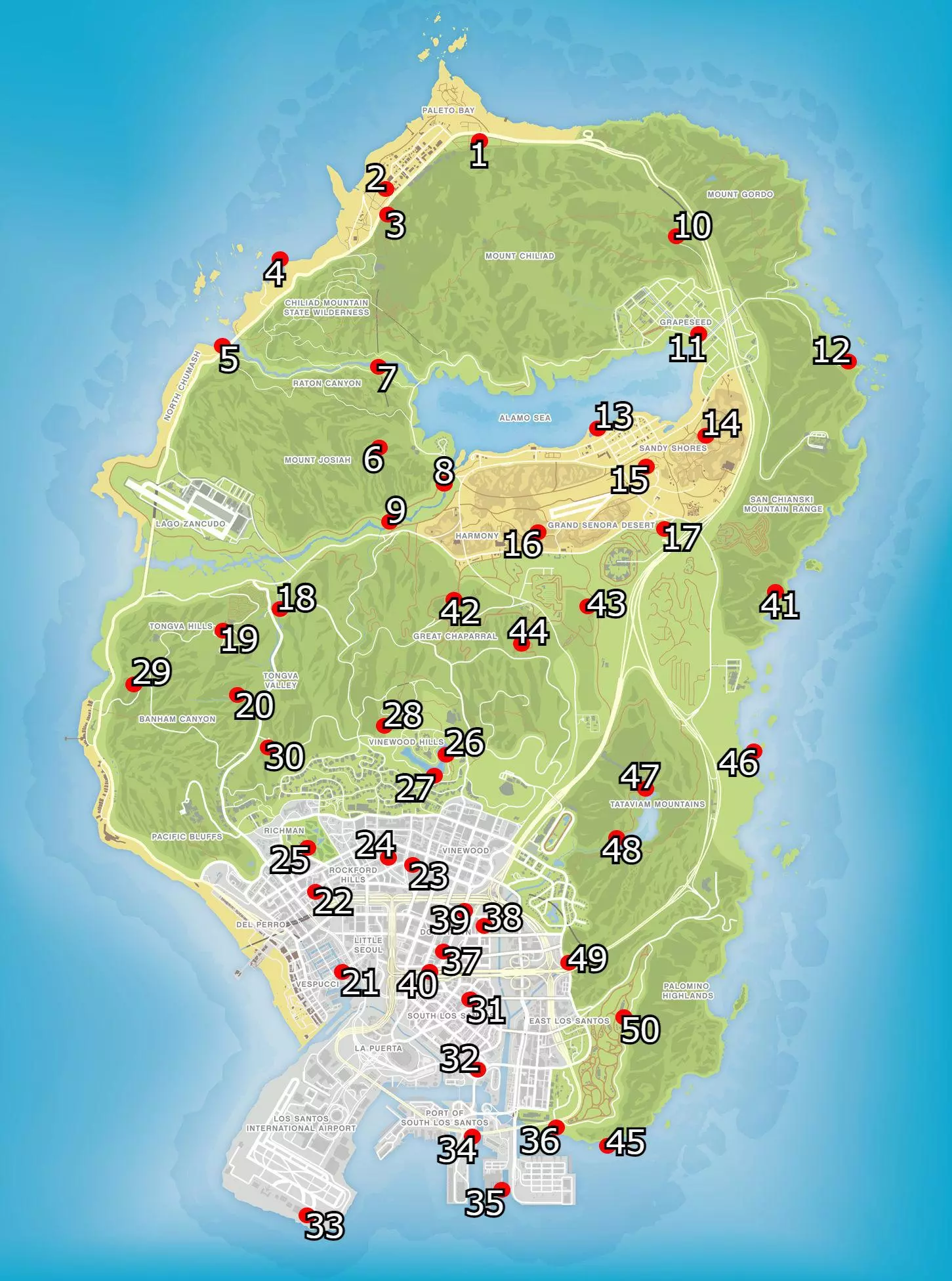 map of spaceship parts gta 5