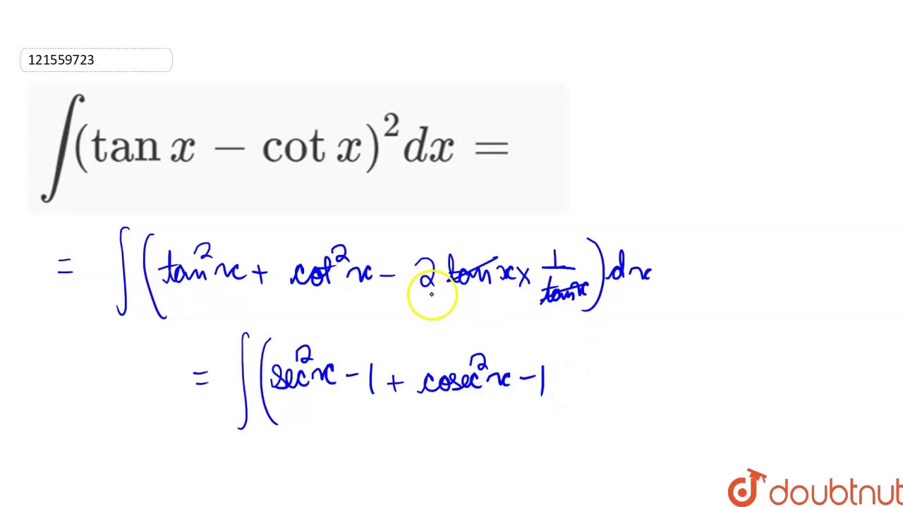 integration of tanx cotx