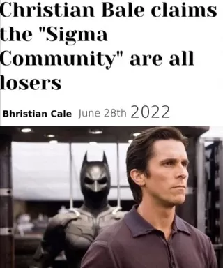 christian bale sigma tweet