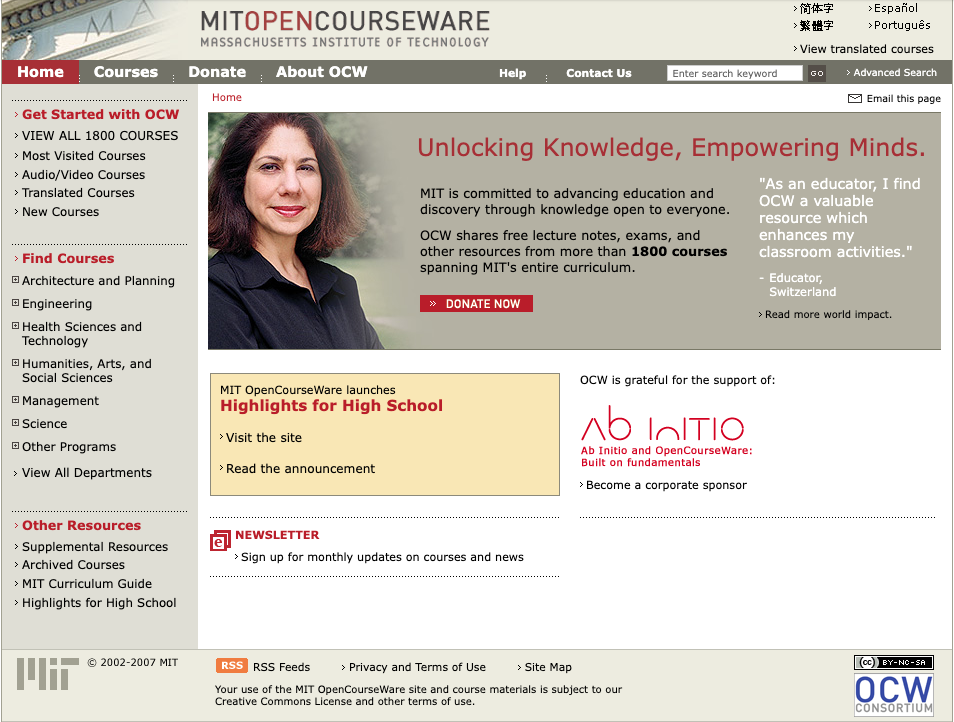 mit ocw courses