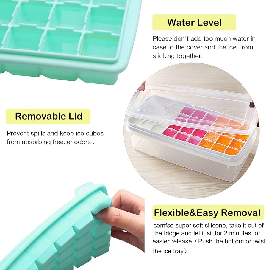 twist ice cube tray with storage container