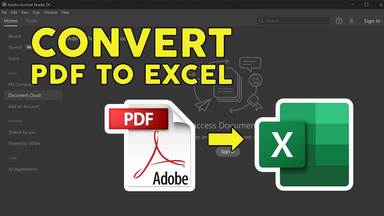 pdf to excel adobe