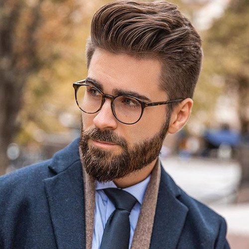 medium hair and beard styles