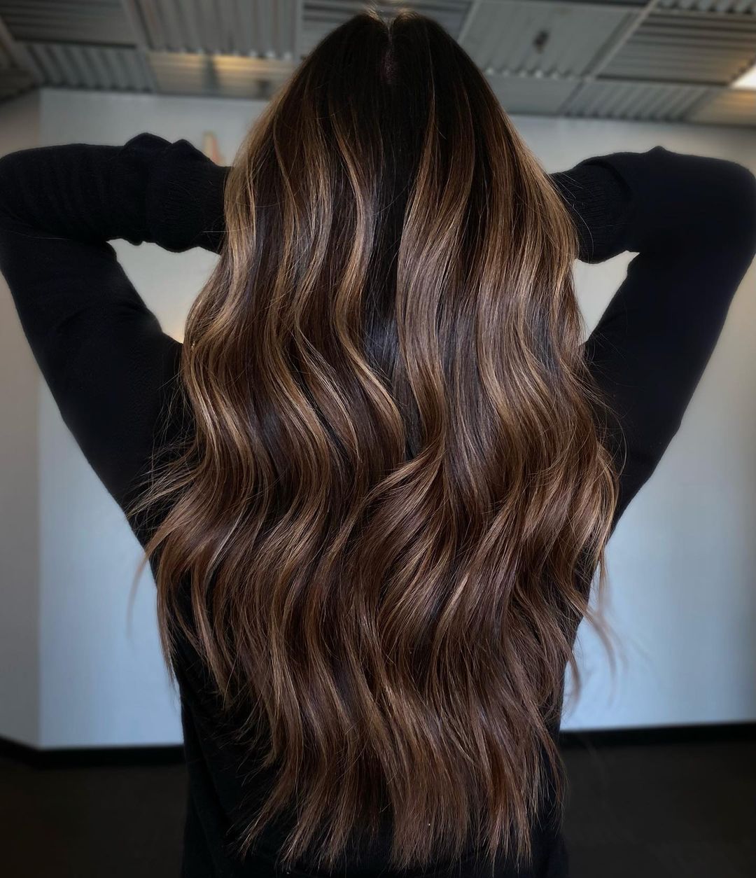 black and brown balayage