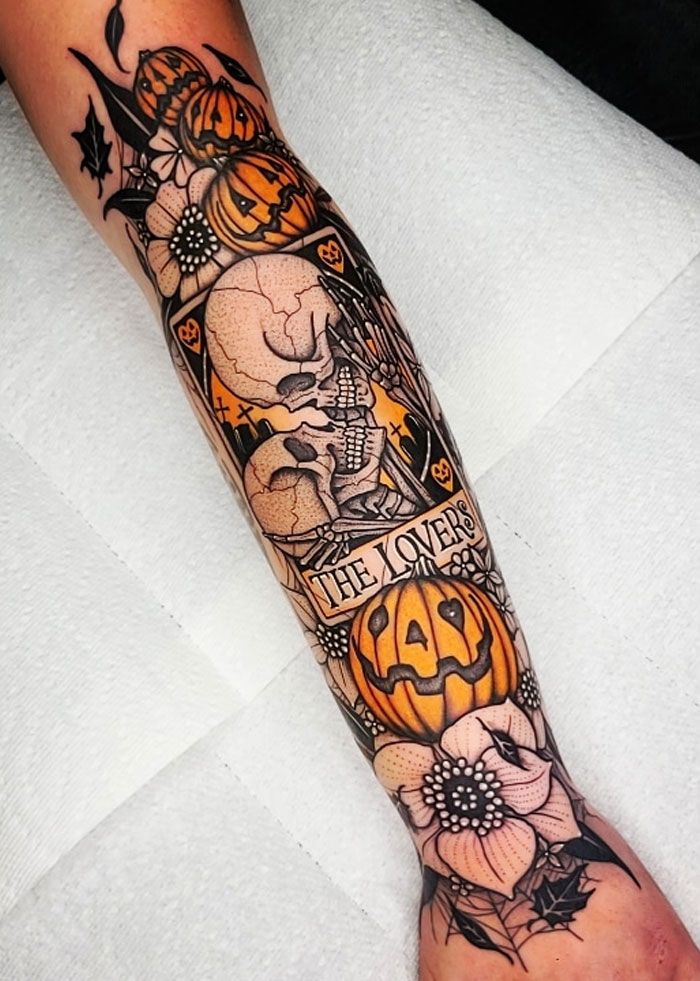 halloween tattoo sleeve