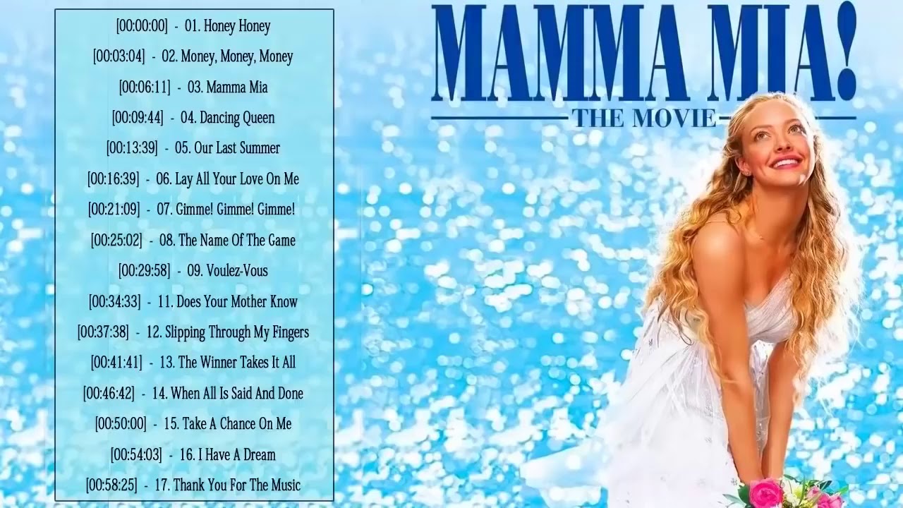 mamma mia movie soundtrack songs