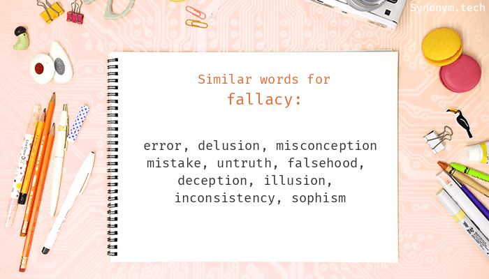 fallacy synonyms in english