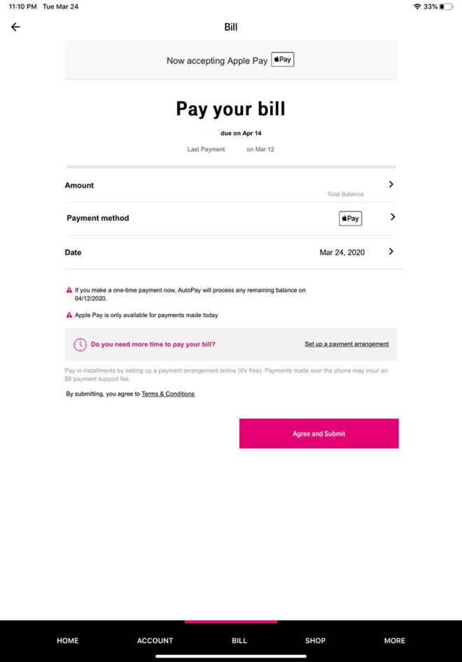 t-mobile one time payment