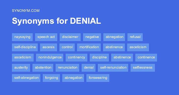 denial thesaurus