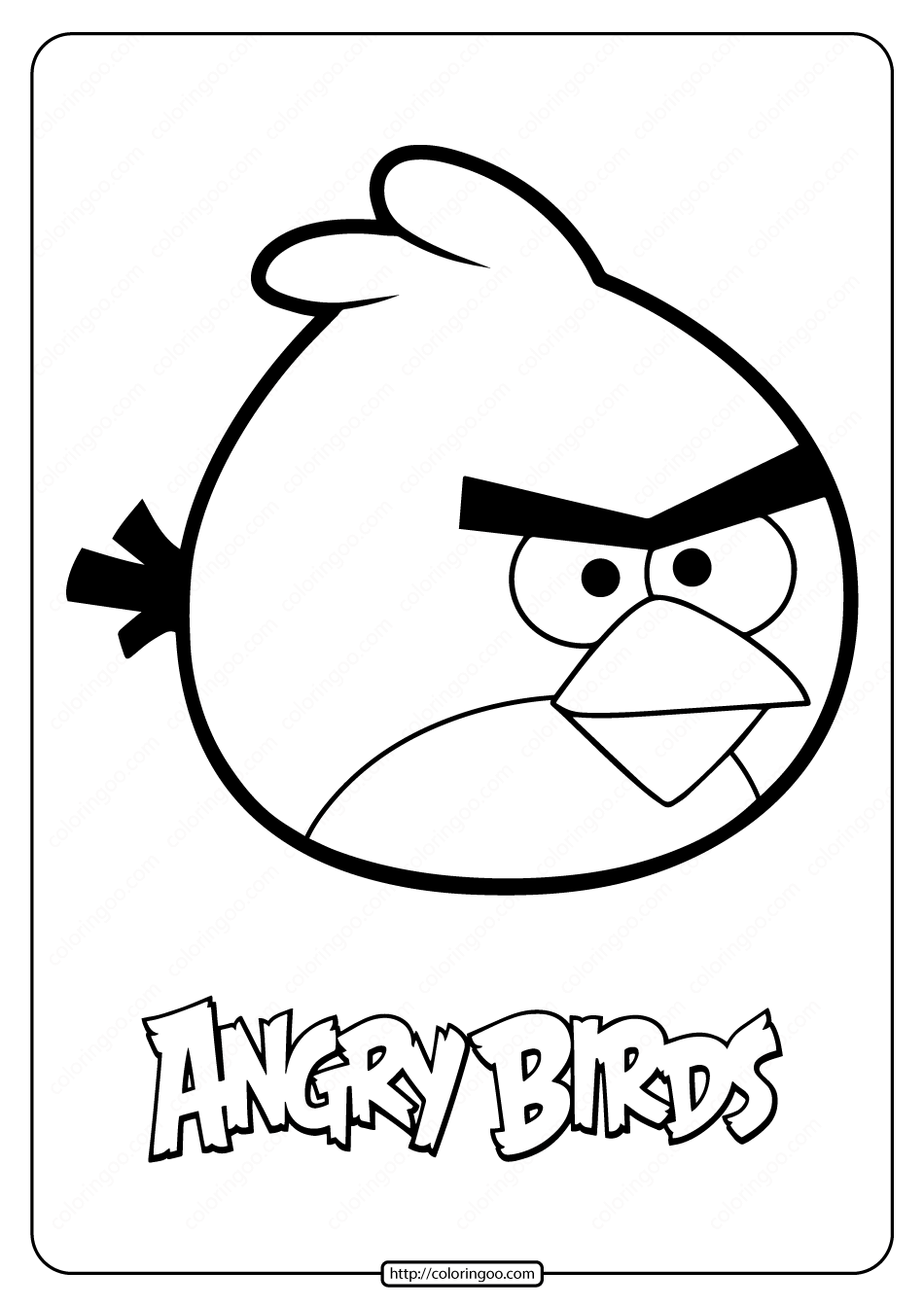 angry birds coloring pages