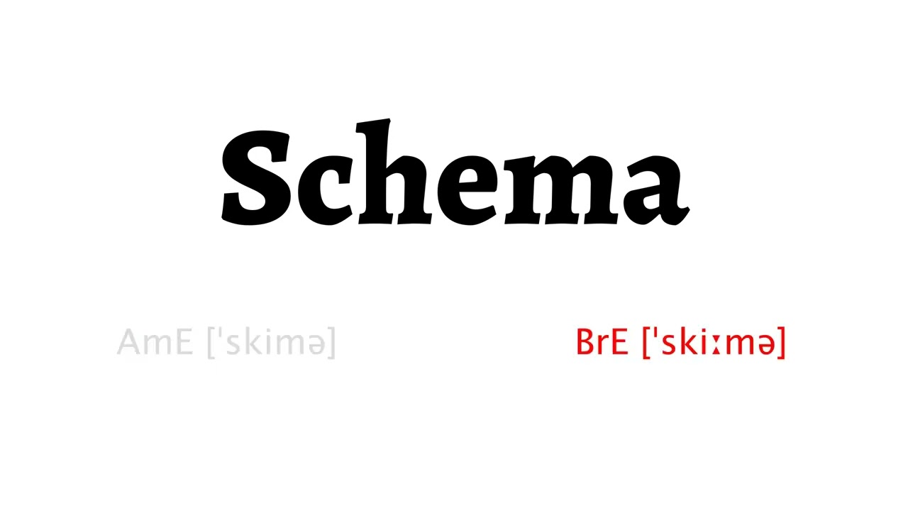 pronunciation of schema