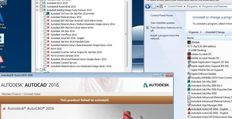 uninstall autocad 2016 completely