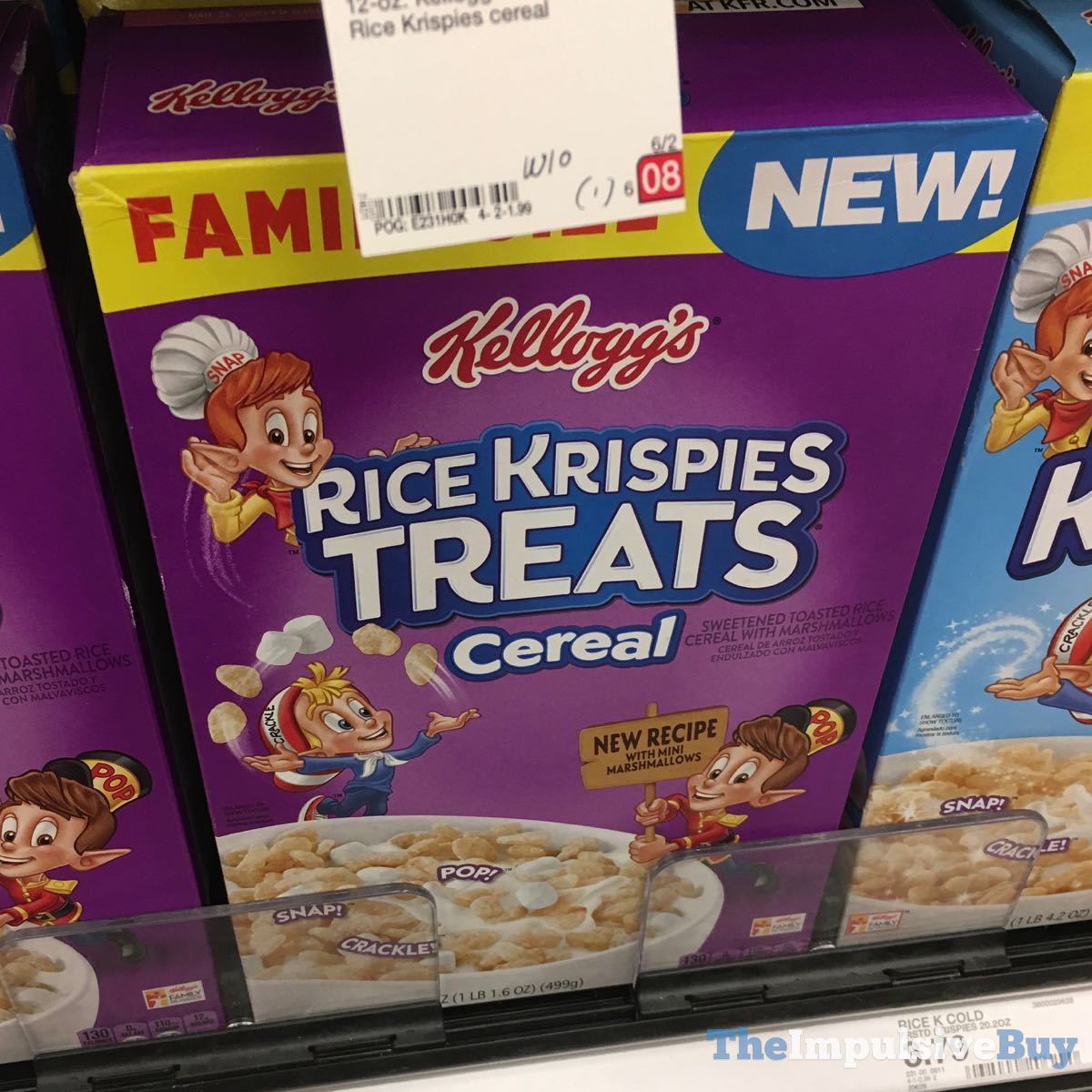 purple box of rice krispies