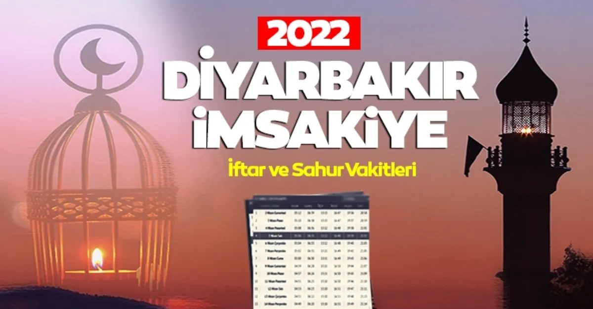 diyarbakır ezan vakitleri 2022