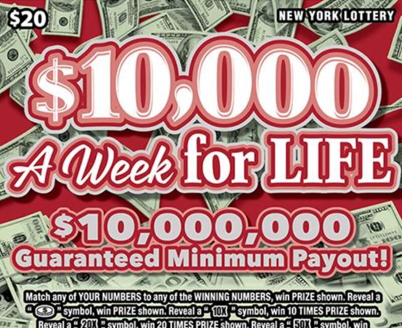 10000 a week for life