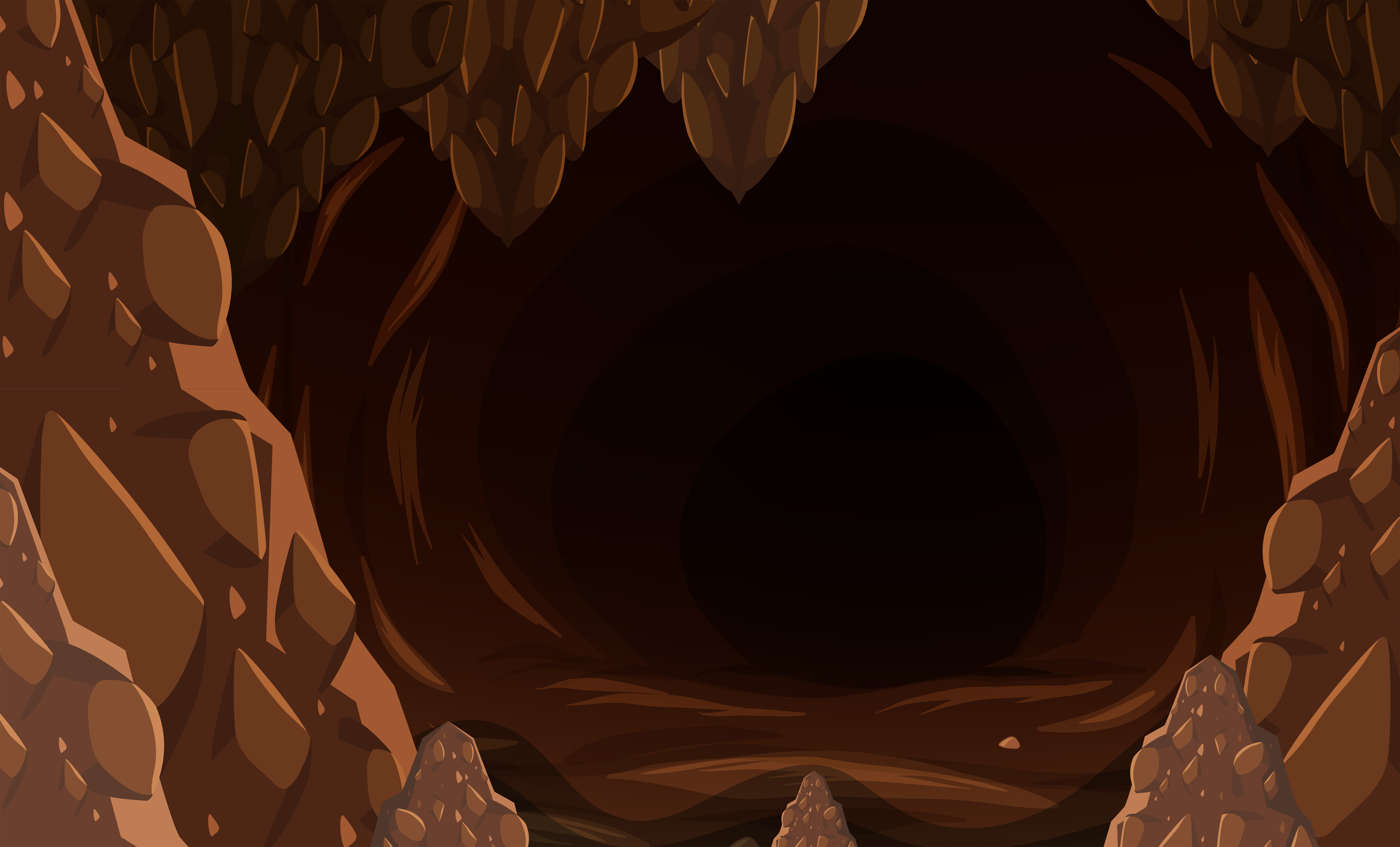 dark cave clipart