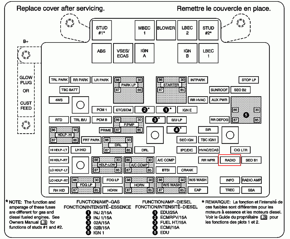 chevy silverado door chime fuse