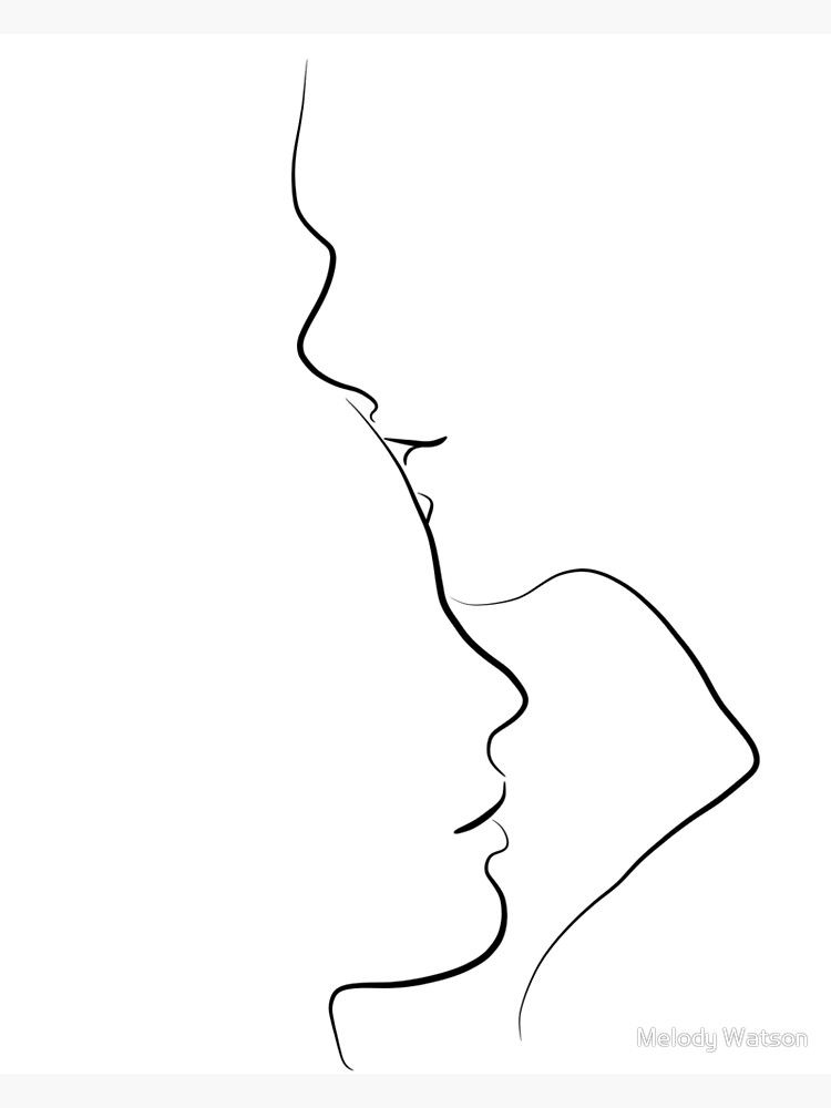 kiss on forehead sketch