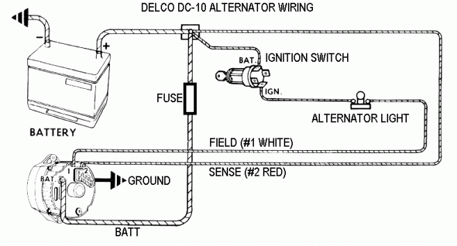 three wire alternator wiring diagram