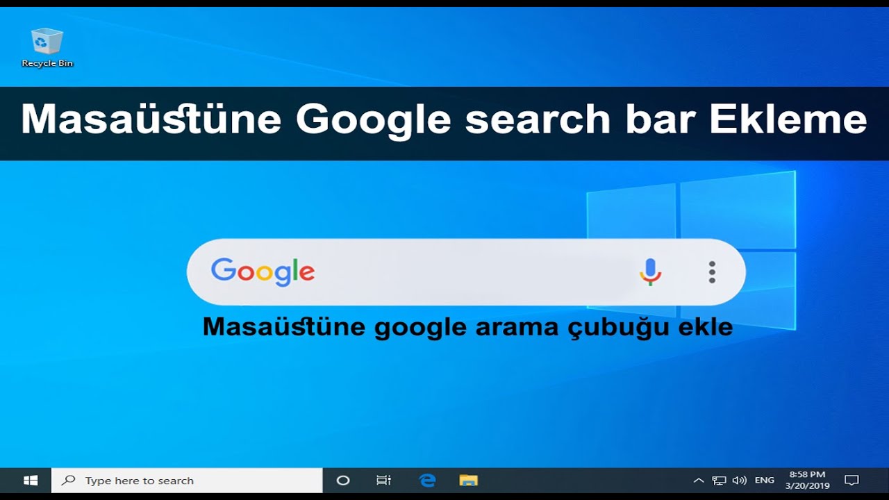 ana ekranda google çubuğu ekleme