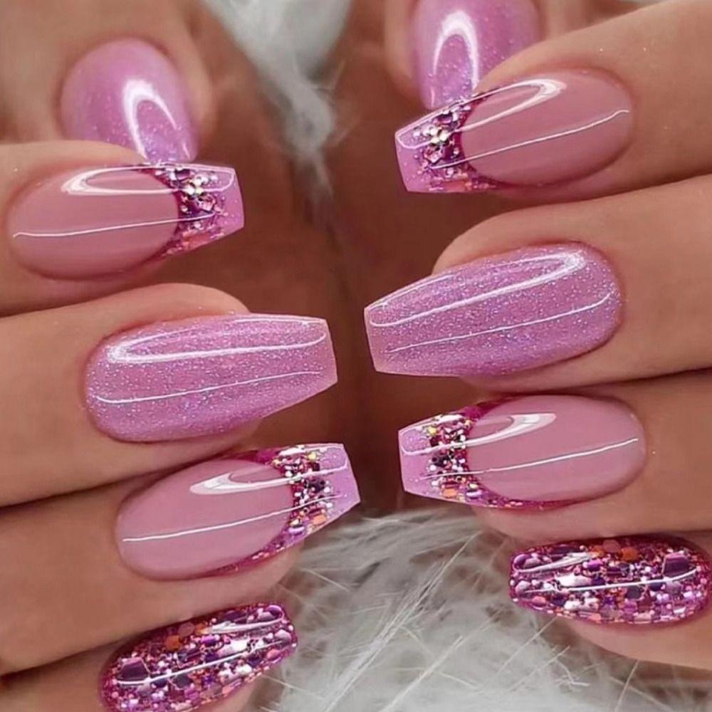 uñas con brillantes