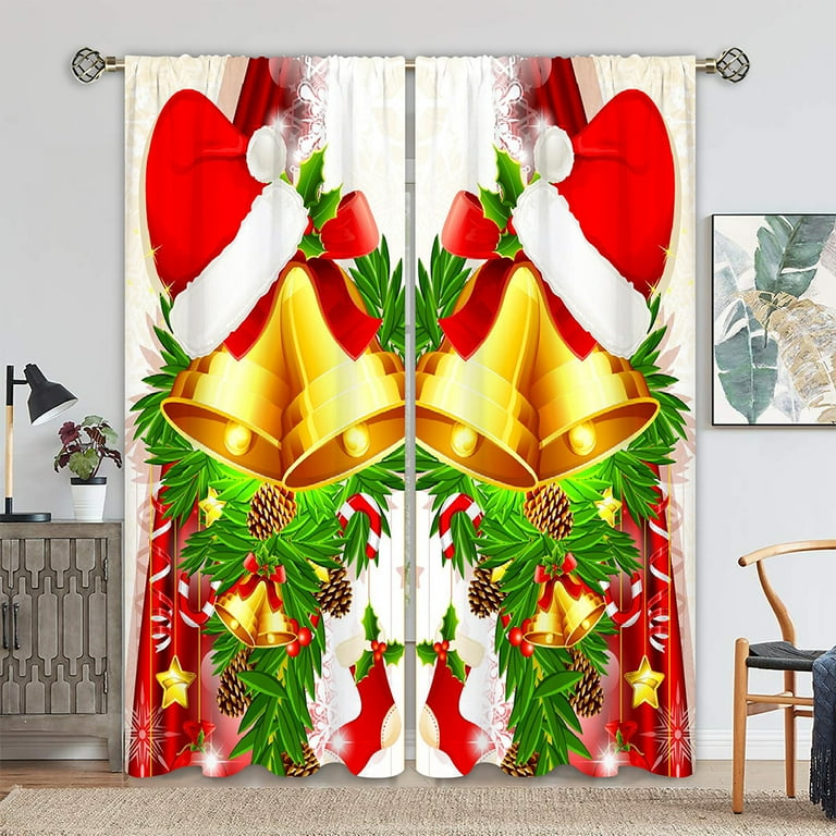 christmas curtain panels