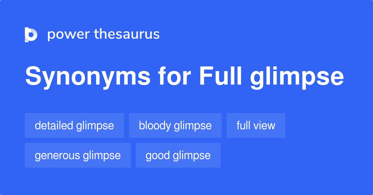 glimpse thesaurus