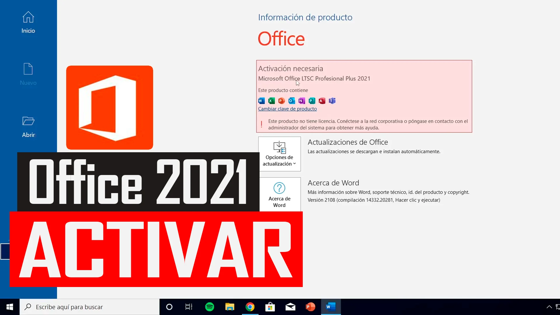 activar office 2021 ltsc