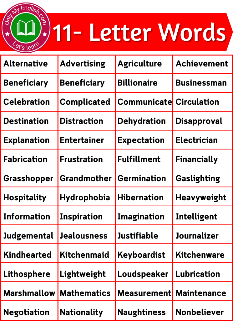 11 letter words beginning with in