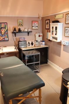 small tattoo shop interior