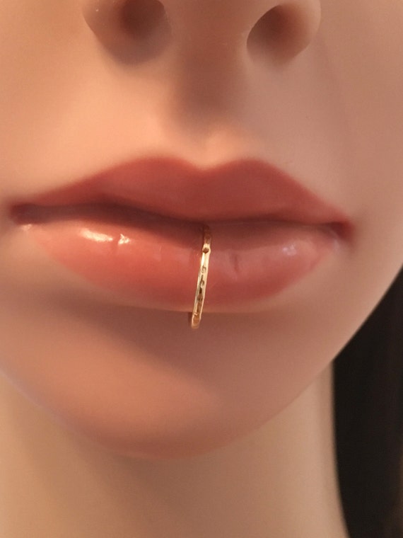 hoop piercing lip