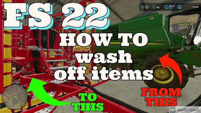 how to wash equipment in fs22