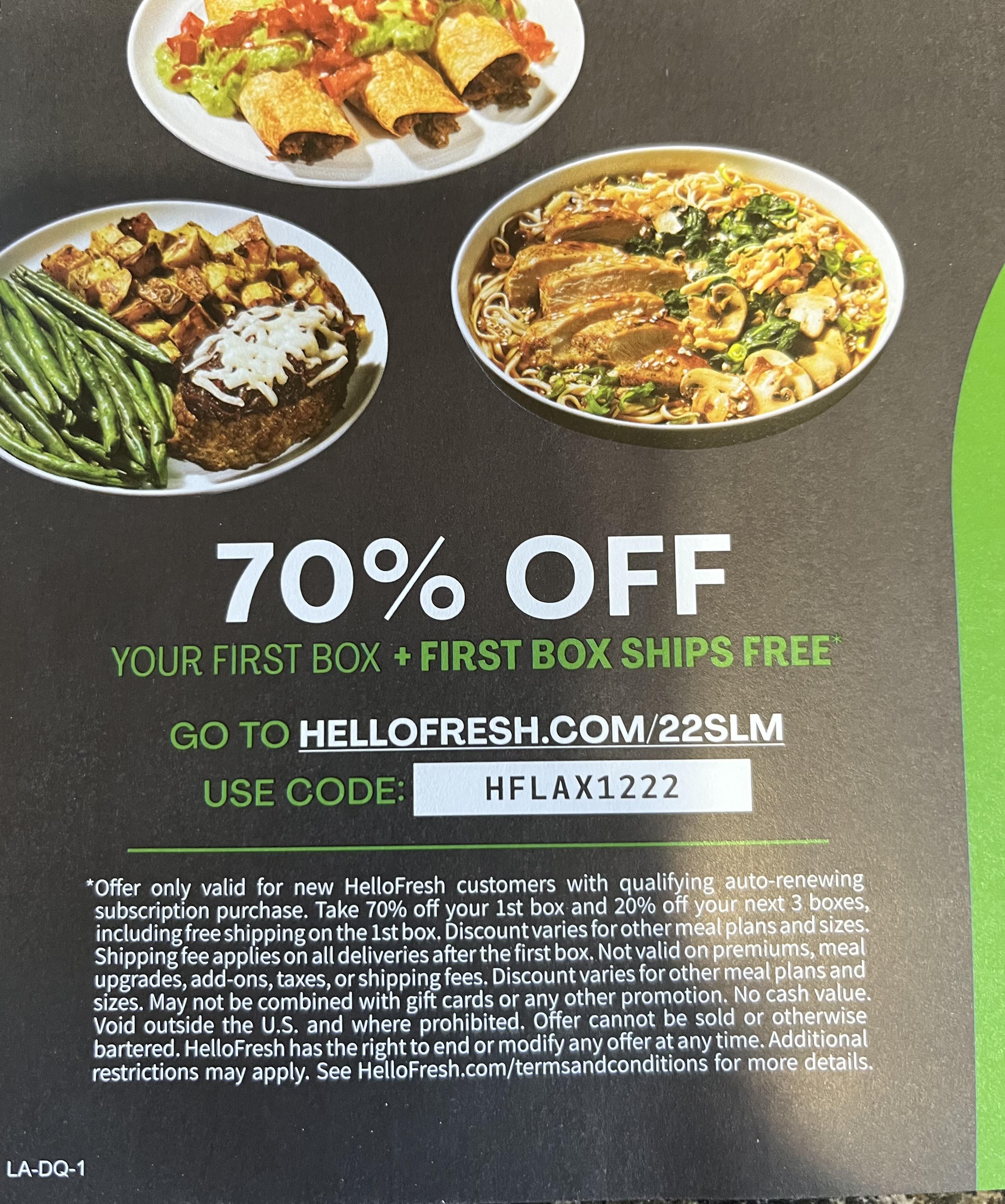 hello fresh discount codes for existing customers