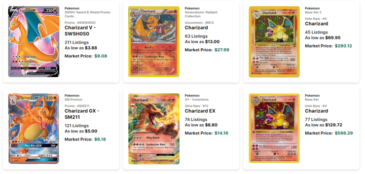 pokemon card price list