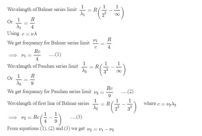 series limit of balmer series