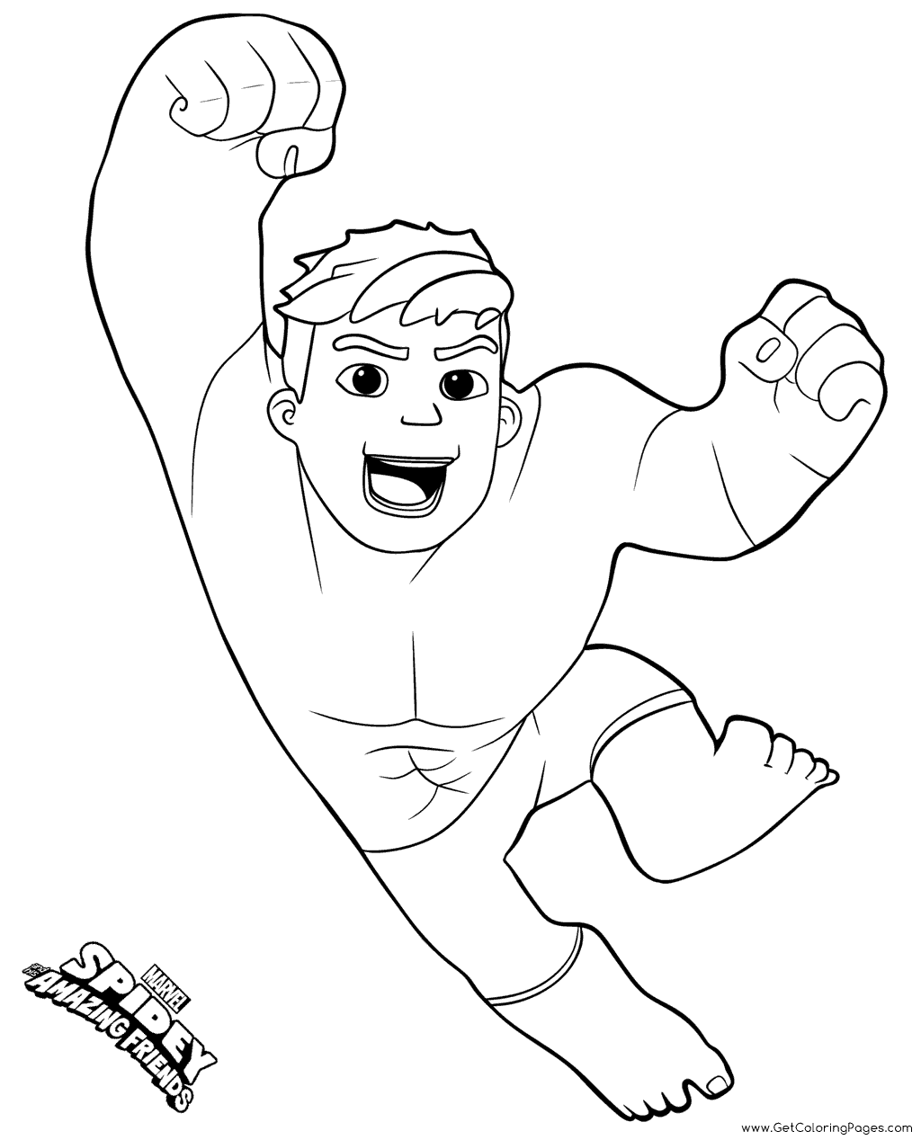 spidey hulk coloring pages