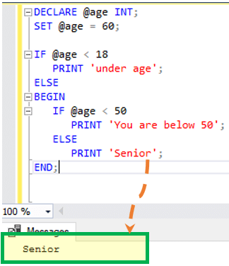 if statement sql server